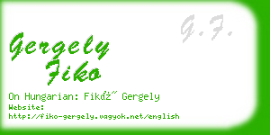 gergely fiko business card